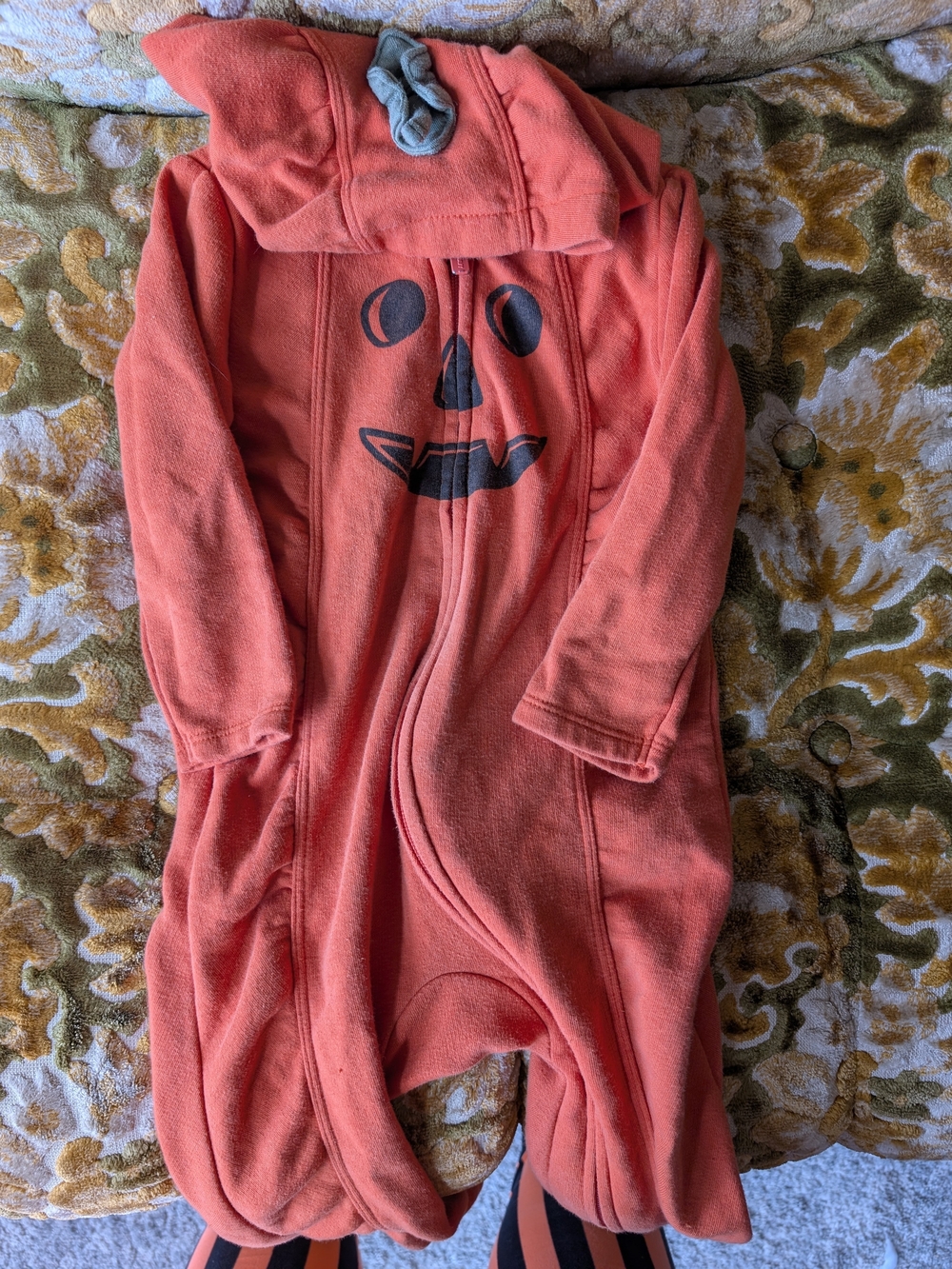 Old Navy Orange Pumpkin Face One-Piece